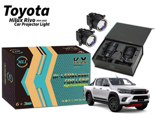 MLI Car Projector Lights BI LED Lens for Toyota Hilux Revo (2015-2025) offering enhanced visibility, bright illumination, and a modern, stylish look for your vehicle's lighting upgrade.
