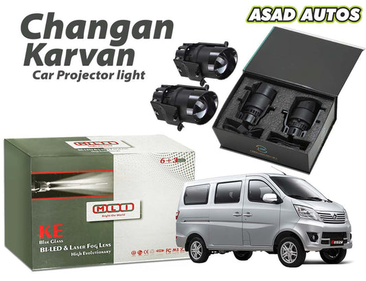 MLI Car Projector Lights with BI LED Lens for Changan Karvan, offering enhanced visibility, energy efficiency, and a sleek design.
