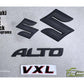 Matte Black Suzuki Alto 2014-2026 Monograms – Premium Car Styling Accessory