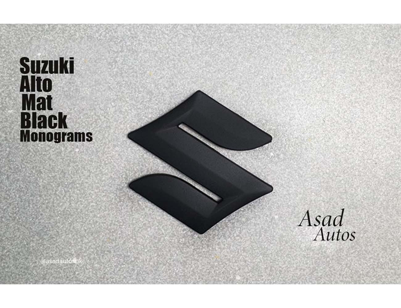 Matte Black Suzuki Alto 2014-2026 Monograms – Premium Car Styling Accessory
