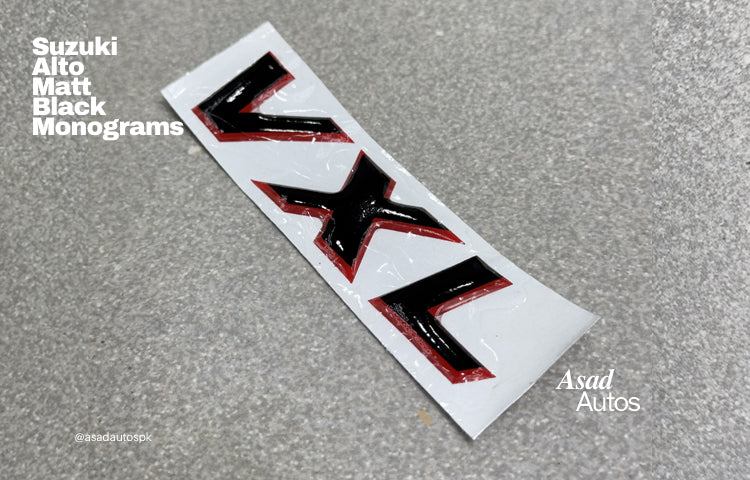 Matte Black Suzuki Alto 2014-2026 Monograms – Premium Car Styling Accessory