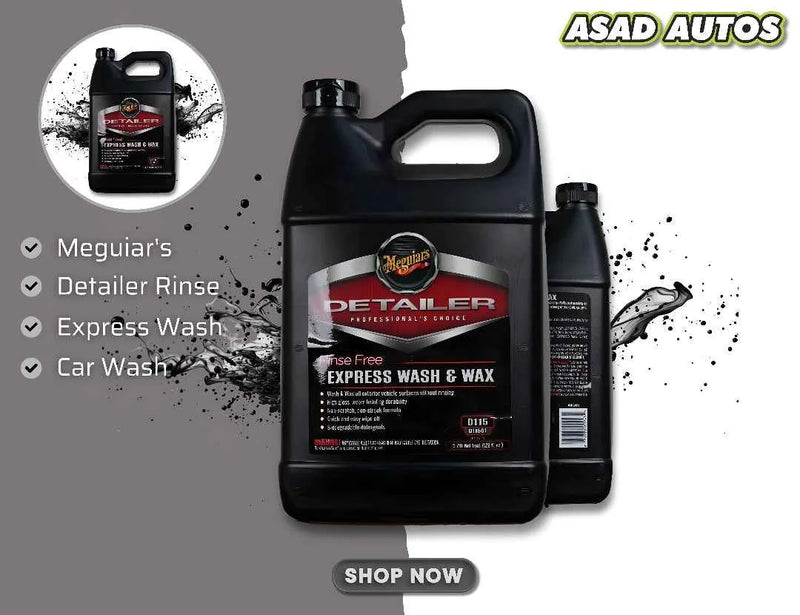 Meguiar’s Detailer Rinse Free Express Wash & Wax D115 – 3790ml