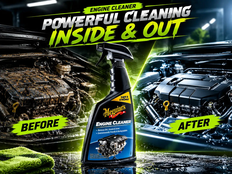 Meguiar’s Engine Cleaner is specially formulated for quick and easy engine cleaning