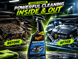 Meguiar’s Engine Cleaner is specially formulated for quick and easy engine cleaning
