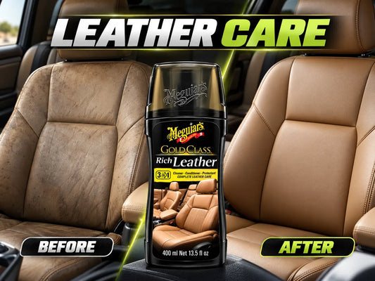Meguiar's Gold Class Rich Leather 3-in-1 400ml – Complete Leather Care