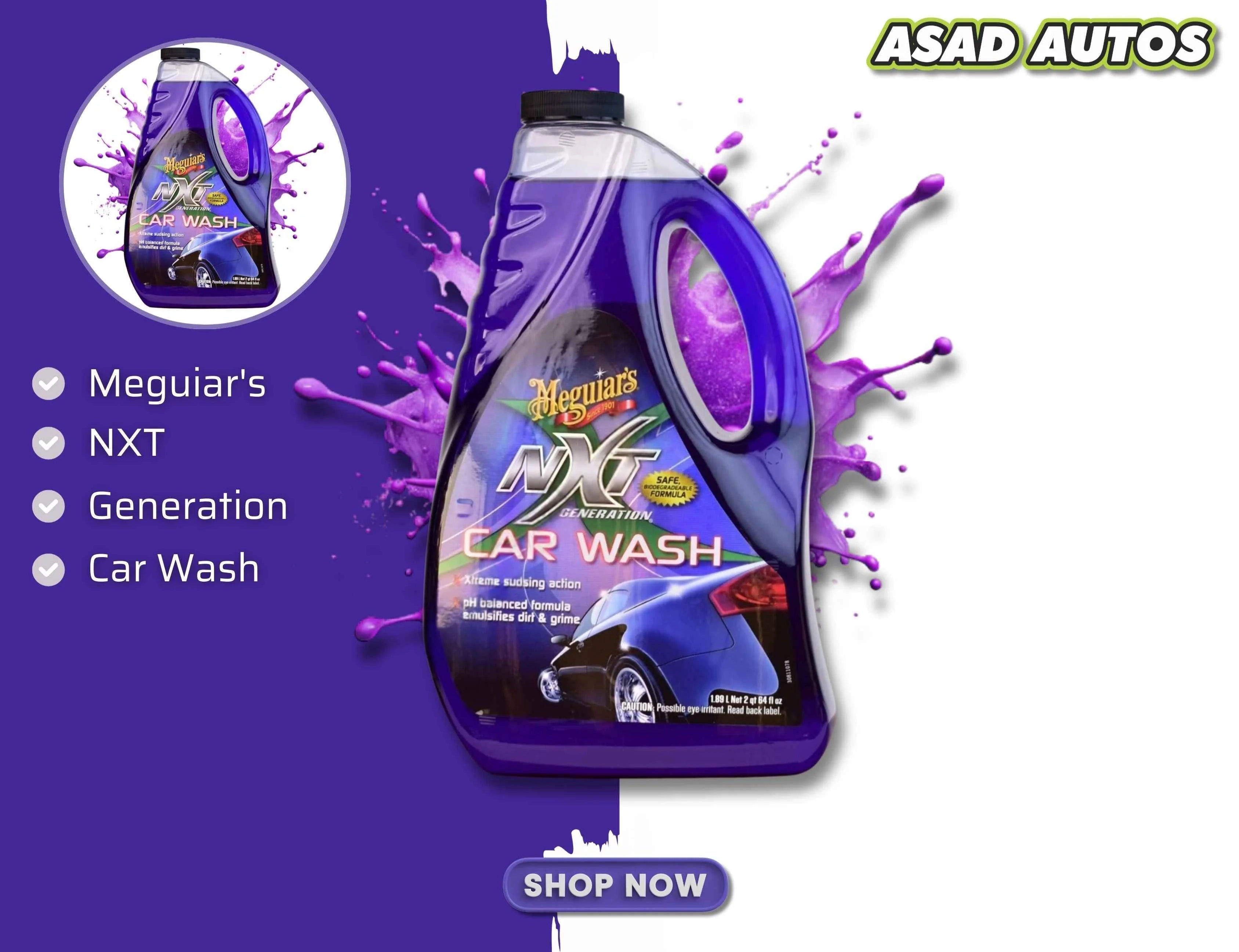 Meguiar's NXT Generation Car Wash Shampoo 1890ml - Asad Autos