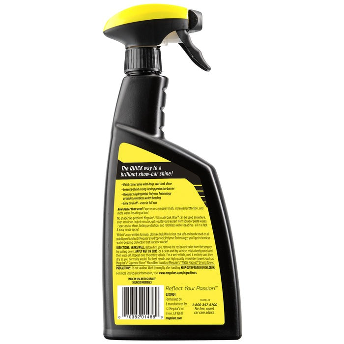 Meguiar’s Ultimate Quick Wax Spray Bottle for Car Shine & Protection