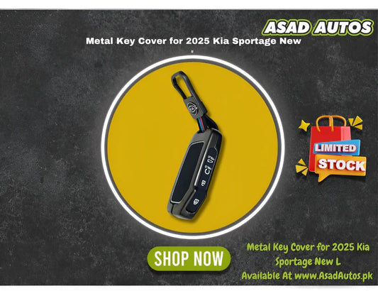 Metal Key Cover for 2025 Kia Sportage New L – Zinc Alloy Smart Key Shell
