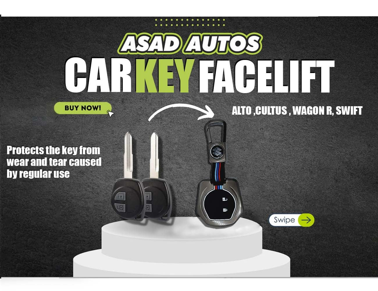 Metal Key Cover for Suzuki Alto New 2014-2026 – Premium Protection and Style