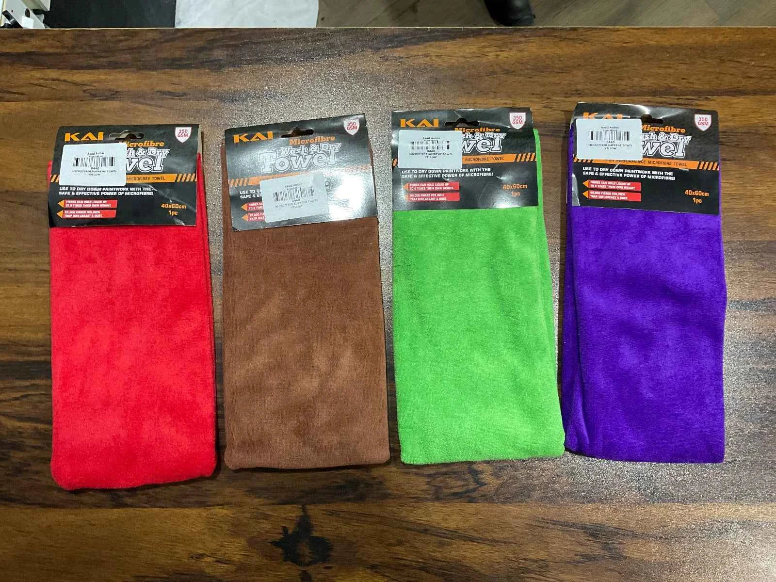 Microfiber Cloths Supreme Combo Deal – Pack of 4 (Red, Grey, Green, Purple)