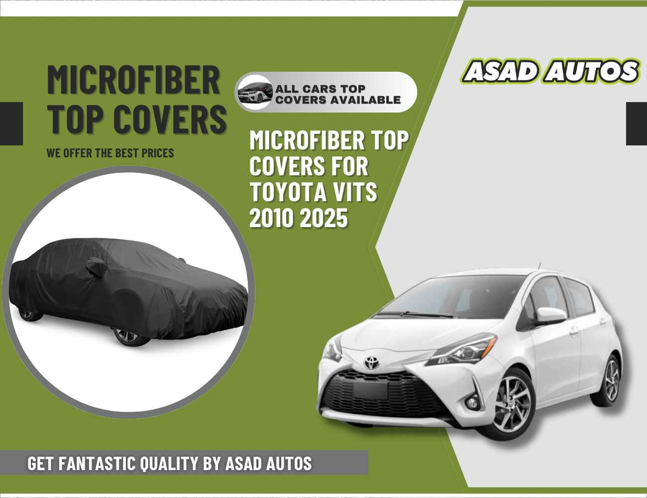 Microfiber Top Covers for Toyota Vitz (2010-2025) – Premium Comfort & Modern Protection