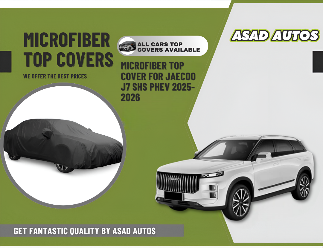 Microfiber top cover for Jaecoo J7 SHS PHEV 2025-2026 providing UV and heat protection