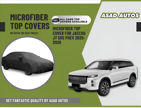 Microfiber top cover for Jaecoo J7 SHS PHEV 2025-2026 providing UV and heat protection