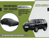 Microfiber top cover for Toyota Prado GX 2009-2023 installed for UV and heat protection