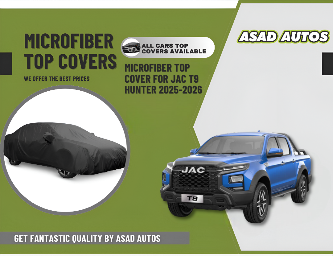 Microfiber top cover installed on Jac T9 Hunter 2025-2026 for heat and UV protection