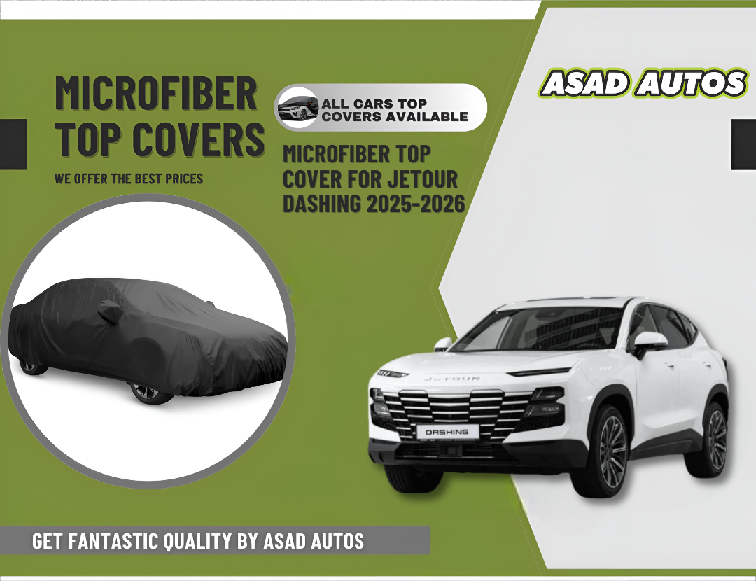 Microfiber top cover installed on Jetour Dashing 2025-2026 for heat and UV protection