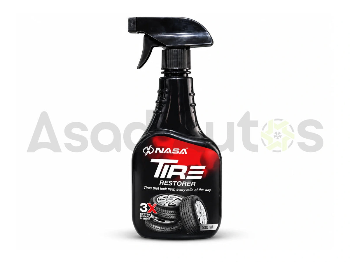 NASA Tyre Restorer 500ml trigger-spray bottle for automotive tyre cleanliness and shine
