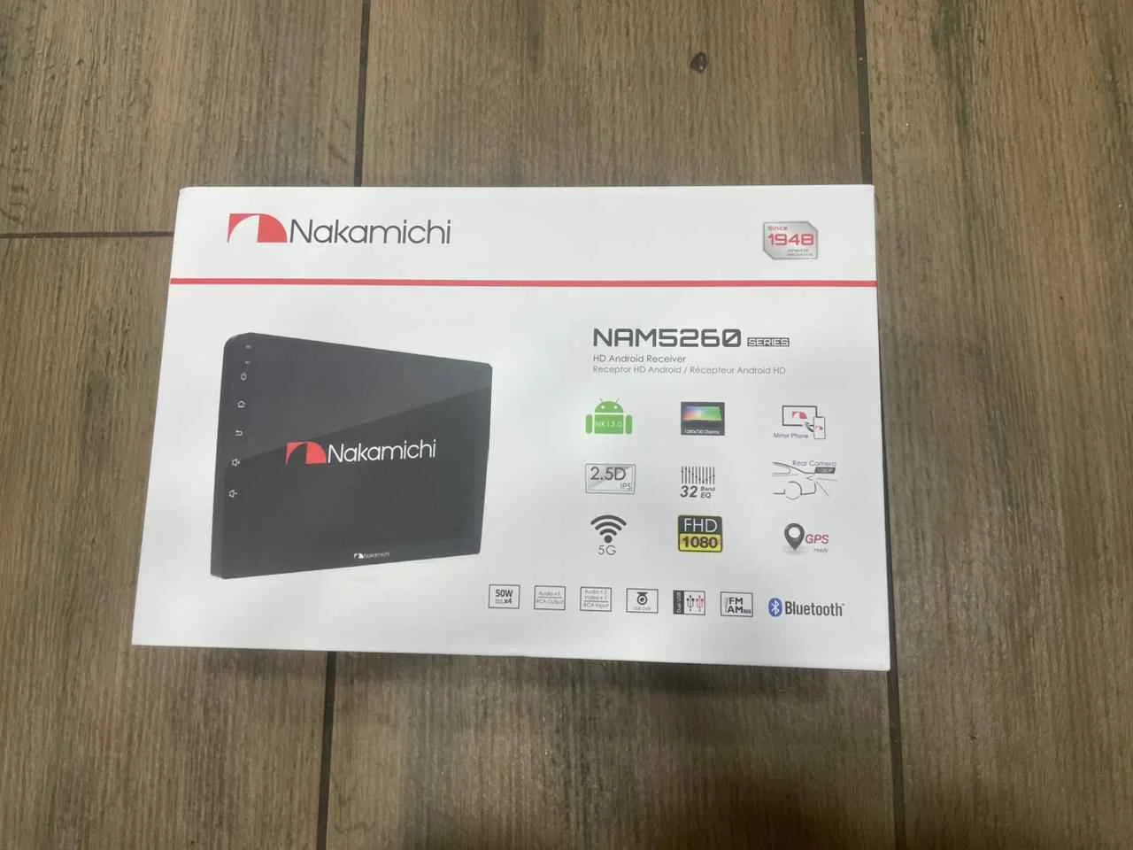 Nakamichi Model 5260 Android Car Multimedia Panel 4GB RAM 64GB ROM with Wireless CarPlay & Android Auto