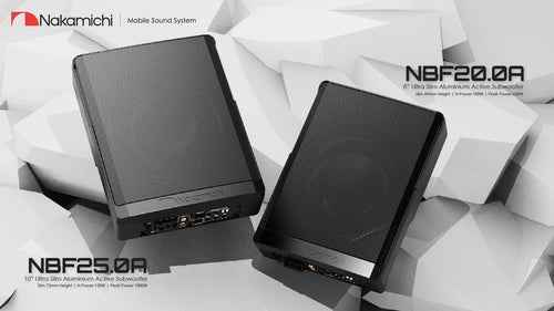 Nakamichi NBF25.0A 10″ Full Aluminium Active Underseat Subwoofer – 1000W Peak Power
