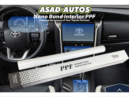 Nano Bond Interior PPF for Toyota Fortuner – Provides superior protection against scratches and stains, ensuring a long-lasting fresh and clean interior for your vehicle.