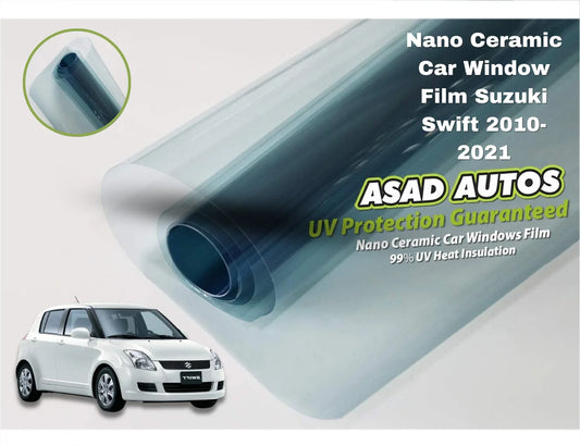 Nano Ceramic UV Film for Suzuki Swift 2010–2021 – Premium Heat & UV Protection Tint
