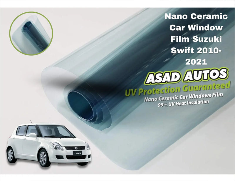 Nano Ceramic UV Film for Suzuki Swift 2010–2021 – Premium Heat & UV Protection Tint
