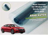 Nano Ceramic UV Protection Film on Honda Insight 2019–2022 Side Windows
