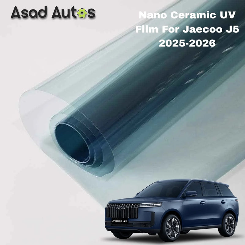 Nano ceramic UV protection window film for Jaecoo J5 2025–2026 premium heat rejection tint with glare reduction and interior protection benefits