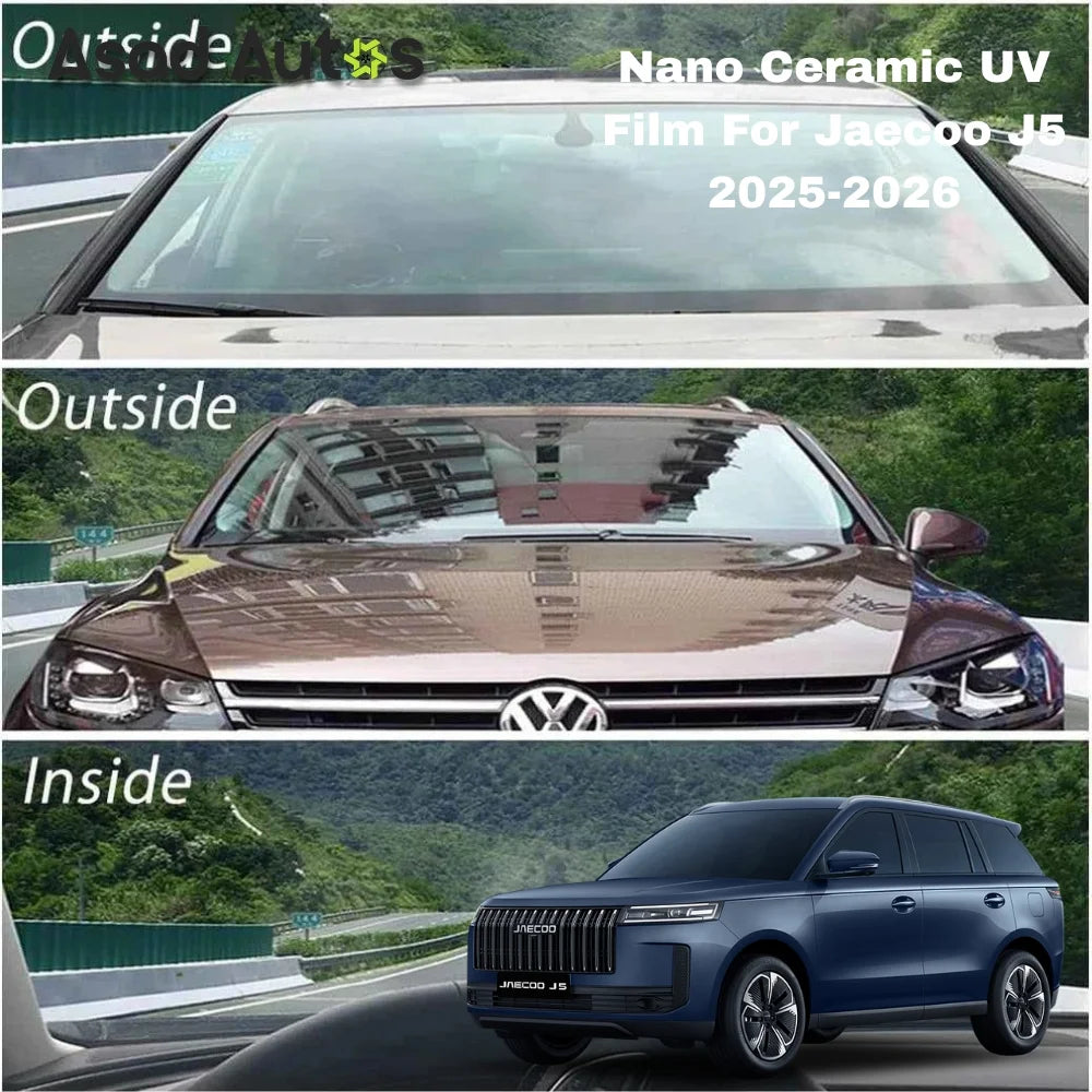 Nano ceramic UV protection window film for Jaecoo J5 2025–2026 premium heat rejection tint with glare reduction and interior protection benefits