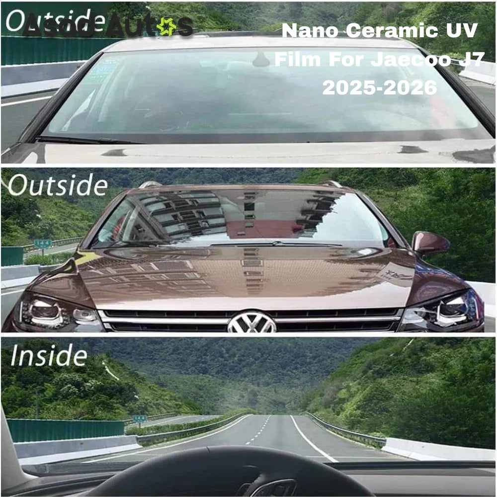 Nano ceramic UV protection window film for Jaecoo J7 2025–2026 premium heat rejection tint with glare reduction and interior protection benefits