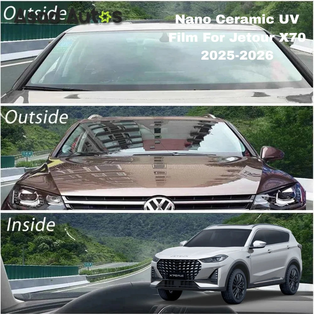 Nano ceramic UV protection window film for Jetour X70 2025–2026 premium heat rejection tint with glare reduction and interior protection benefits