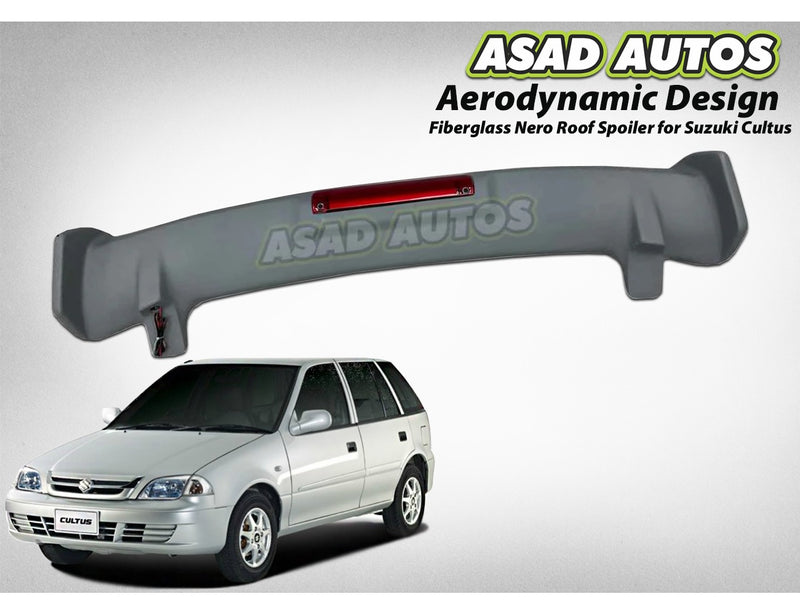 Nero Style Fiberglass Roof Spoiler for Suzuki Cultus 2000–2017 – Custom Rear Add-on

