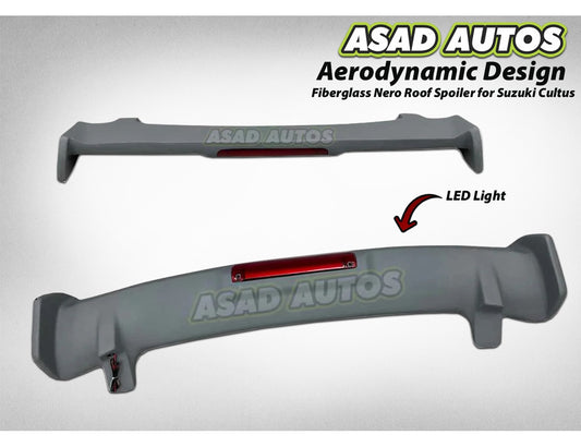 Nero Style Fiberglass Roof Spoiler for Suzuki Cultus 2000–2017 – Custom Rear Add-on

