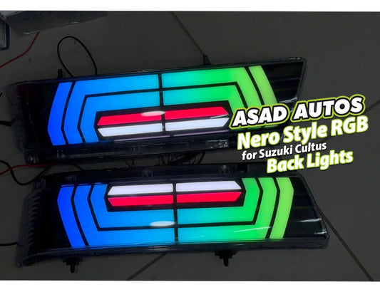 Nero Style RGB Acrylic Back Lights for Suzuki Cultus 2000–2017 – Custom Rear Tail Lamps

