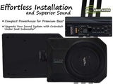 Orientech OT-USW12 Under Seat Subwoofer – Compact Bass Enhancement for Your Vehicle
