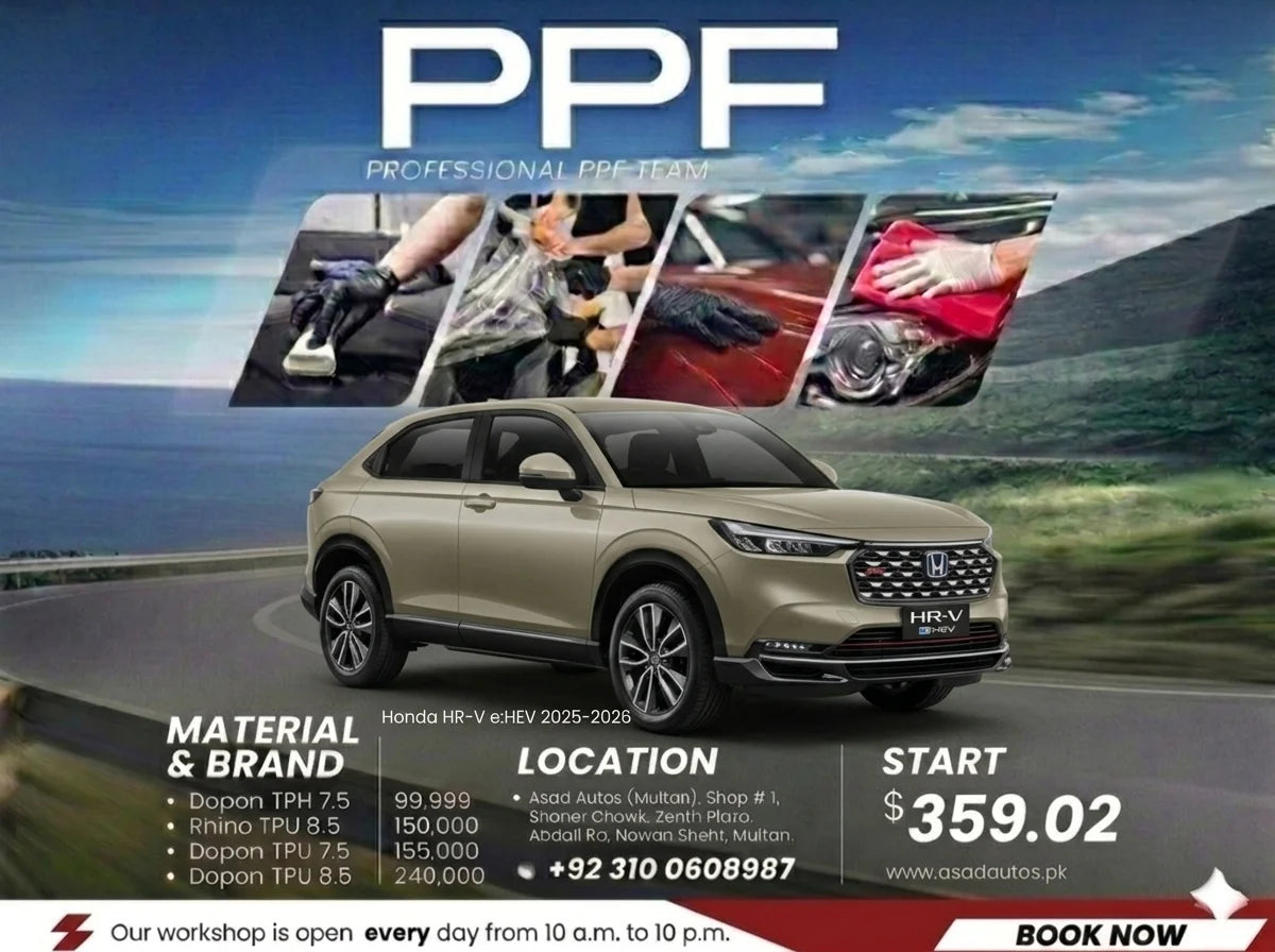 PPF paint protection film for Honda HR-V HEV 2025–2026 full body exterior clear matte self healing scratch protection film
