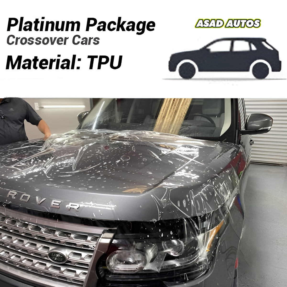 Platinum Package Paint Protection Film (PPF) for Crossover - TPU Type, 50 RF - Premium Scratch and Weather Protection.
