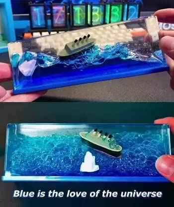 Titanic Liquid Wave Cruise Ship - Unsinkable Ship Car Dashboard