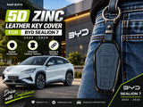 Premium 5D Zinc Leather Key Cover for BYD Sealion 2025–2026