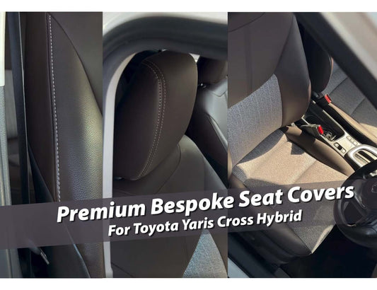 Premium Bespoke Seat Covers for Toyota Yaris Cross Hybrid, custom-fit for durable protection and added style.

