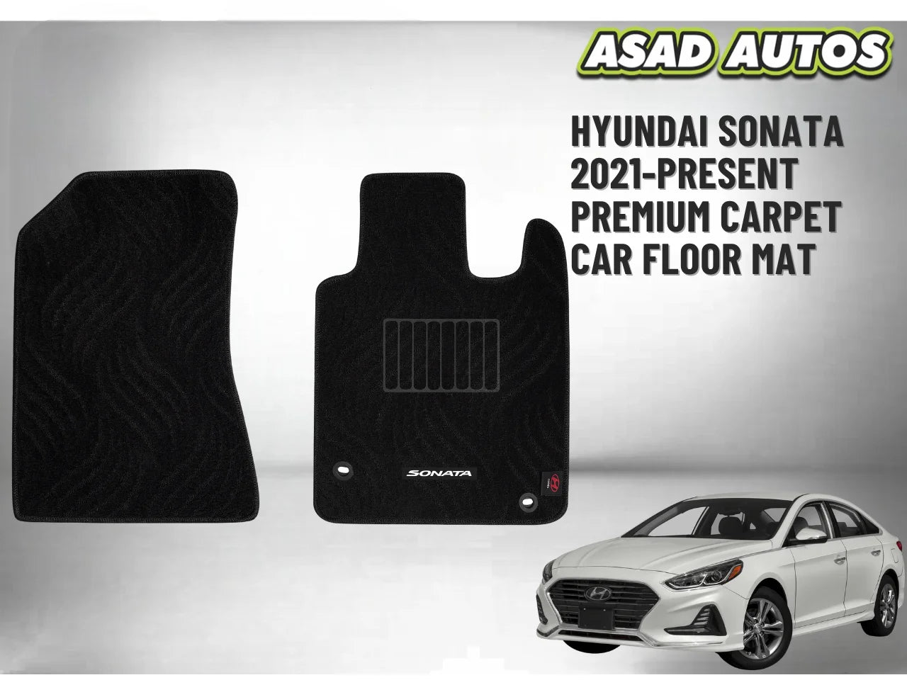 Premium Carpet Car Floor Mat for Hyundai Sonata 2021–Present – Custom Fit & Elegant Style
