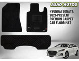 Premium Carpet Car Floor Mat for Hyundai Sonata 2021–Present – Custom Fit & Elegant Style
