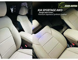 Premium Japanese synthetic leather seat covers designed for KIA SPORTAGE AWD, offering durability, style, and a tailored fit.
