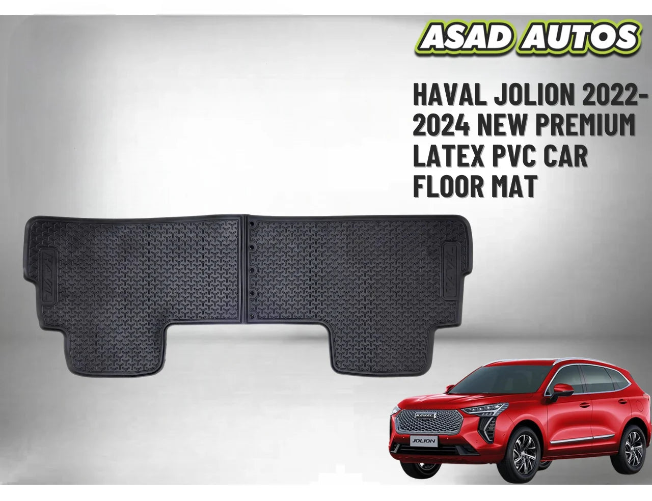 Premium Latex PVC Car Floor Mat for HAVAL Jolion 2022–2024 – Waterproof and Custom Fit
