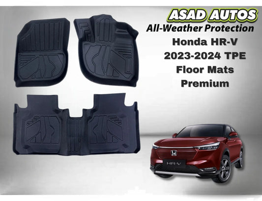Premium TPE Floor Mats for Honda HR-V 2023–2024 – Custom Fit & All-Weather
