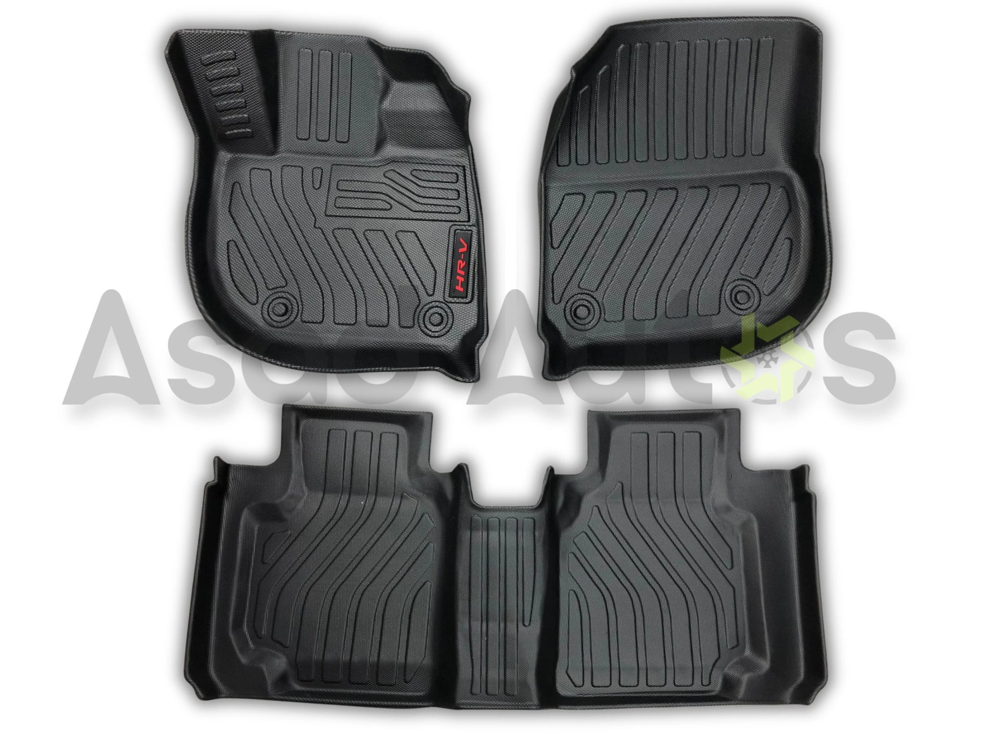 Premium TPE car floor mats for Honda HR-V 2022–2026 custom-fit all-weather floor liners with waterproof protection, anti-slip surface, raised edges, and full interior coverage.