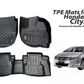 Premium TPE floor mats for Honda City (2009-2021), offering all-weather protection with a custom-fit design and durable, eco-friendly materials.
