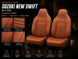 Premium bespoke seat cover made from high-quality Chinese automotive upholstery material for Suzuki New Swift 2017–2026