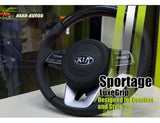Premium bespoke steering cover in carbon fiber for Kia Sportage
