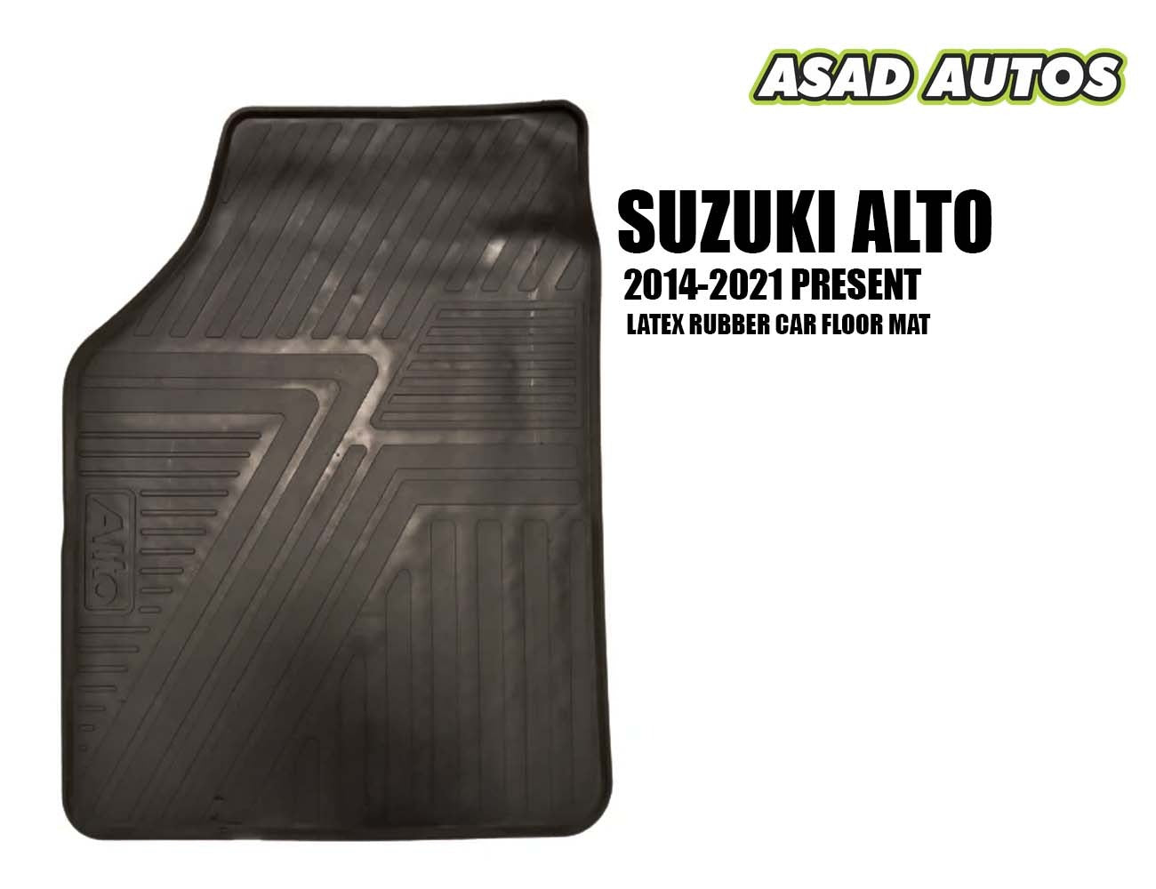 Premium latex rubber floor mats for Suzuki Alto 2014-2026
